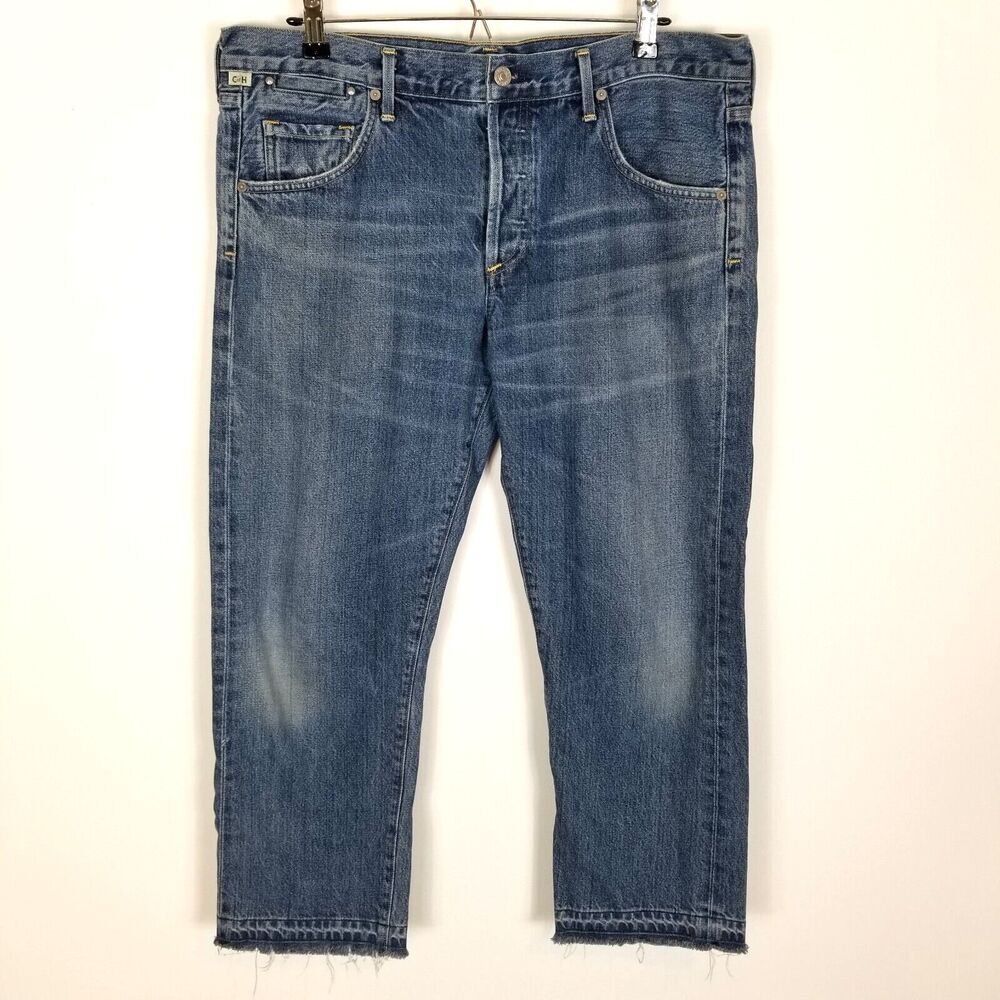 Citizens of Humanity Premium Vintage Women Emerson Crop Jean Size 32  Button Fly
